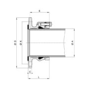 Hawle Kołnierz System 2000 do rur PE i PVC, PN 10 I PN 16 techniczny